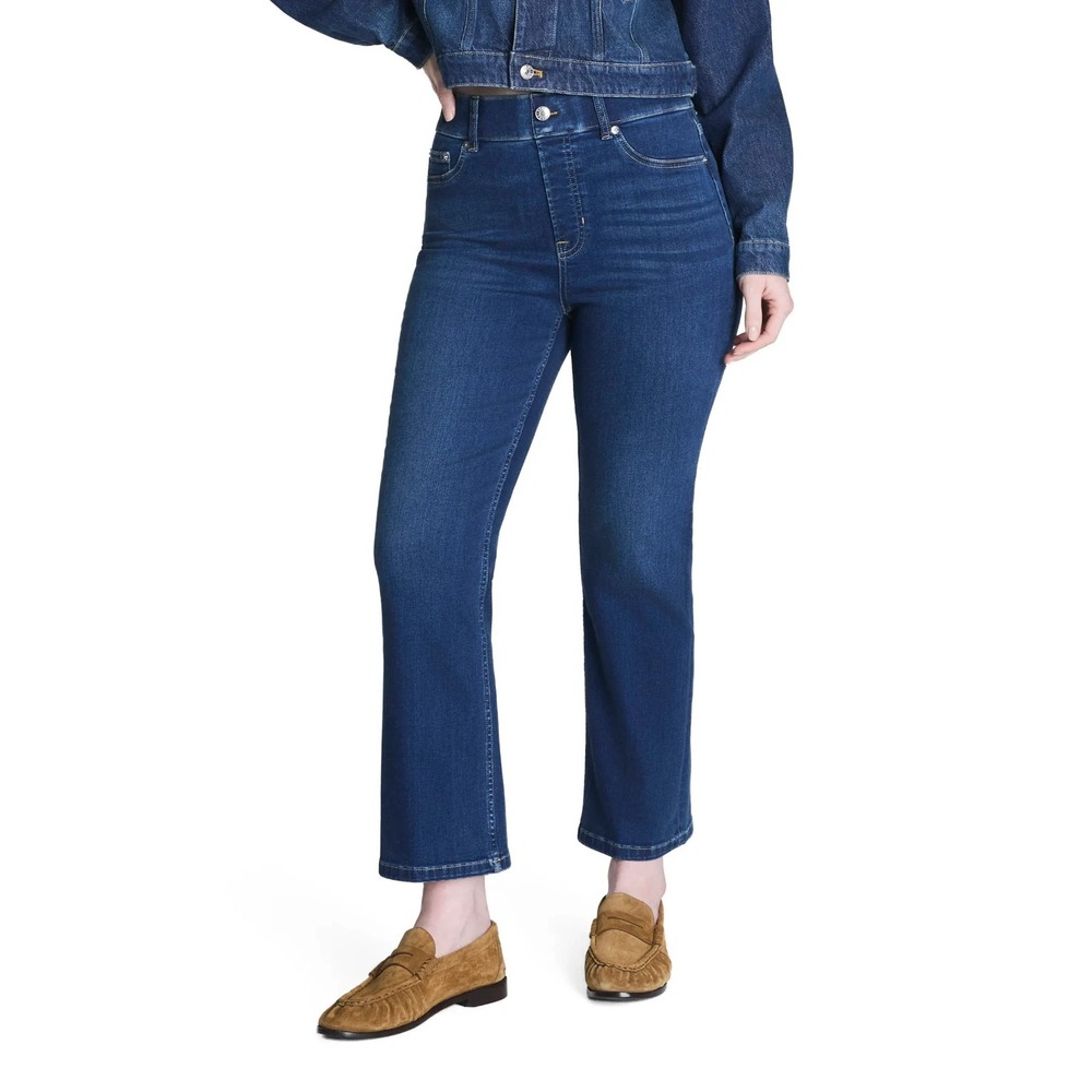 Spanx SpanxShape EveryWear Kick Flare‎ Jeans Womens 1X Tall Pacific Wash Pull On